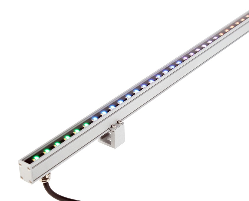 LED Linear Light Bar for Facade Lighting RGB DMX512 Clear Diffuser W18MM