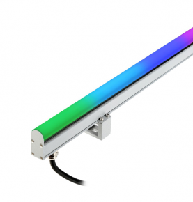 Slim DMX512 LED Linear Tube Light Fixture Outdoor RGB SMD3535 with Opal PC Diffuser W18MM
