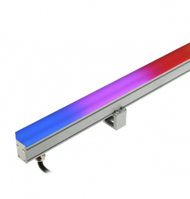 Direct View Linear LED Fixtures RGB for Media Facades with PMMA Diffuser W18MM