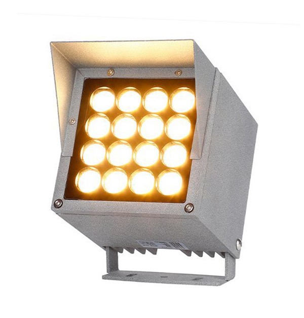 Outdoor Anti-glare LED Square Spotlight 16W with Shroud for Facade Landscape Lighting