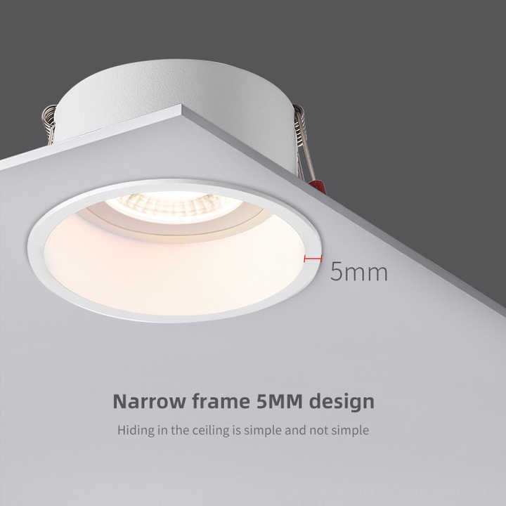 Deep Narrow Frame Downlight Ceiling Recessed 5W 7W 9W 12W 15W Led Down Light