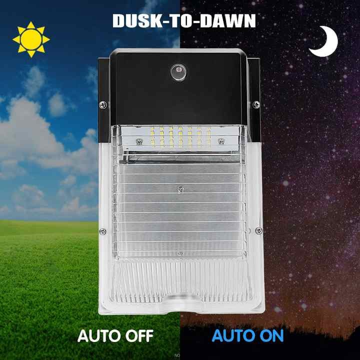 LED Wall Pack Light 30W Dusk-to-Dawn Photocell